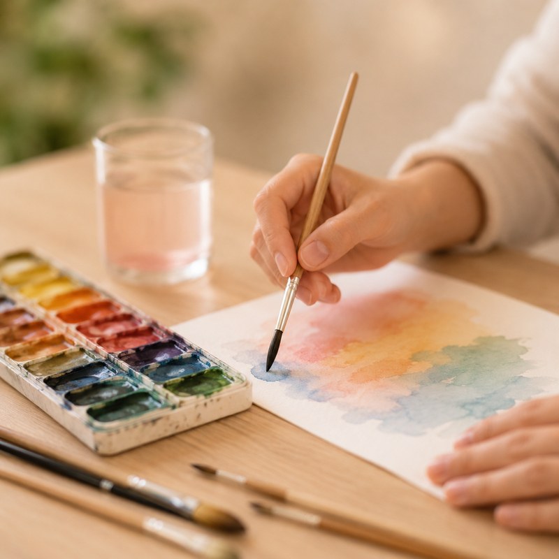 Art materials during a Creative Art Therapy session