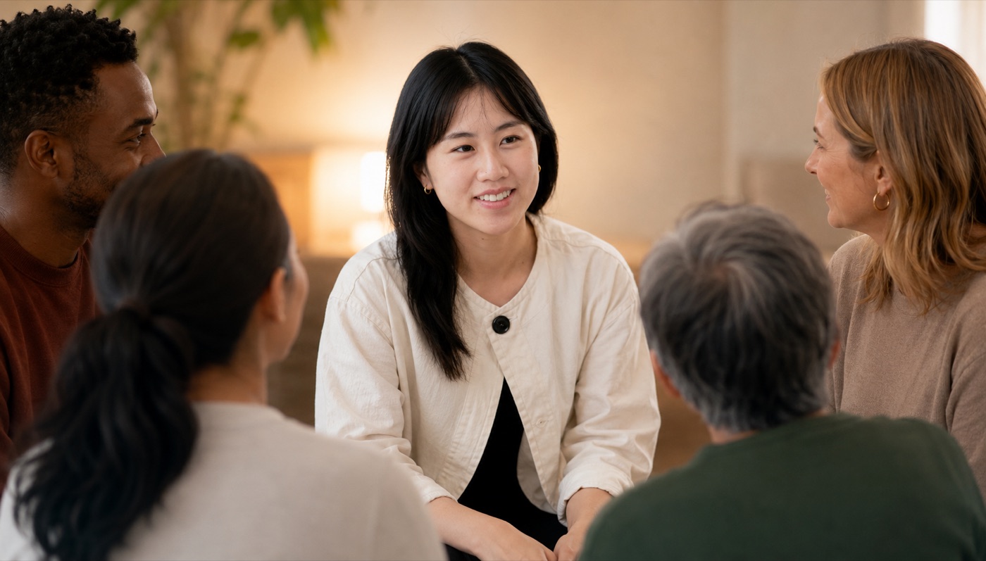 A group psychotherapy session