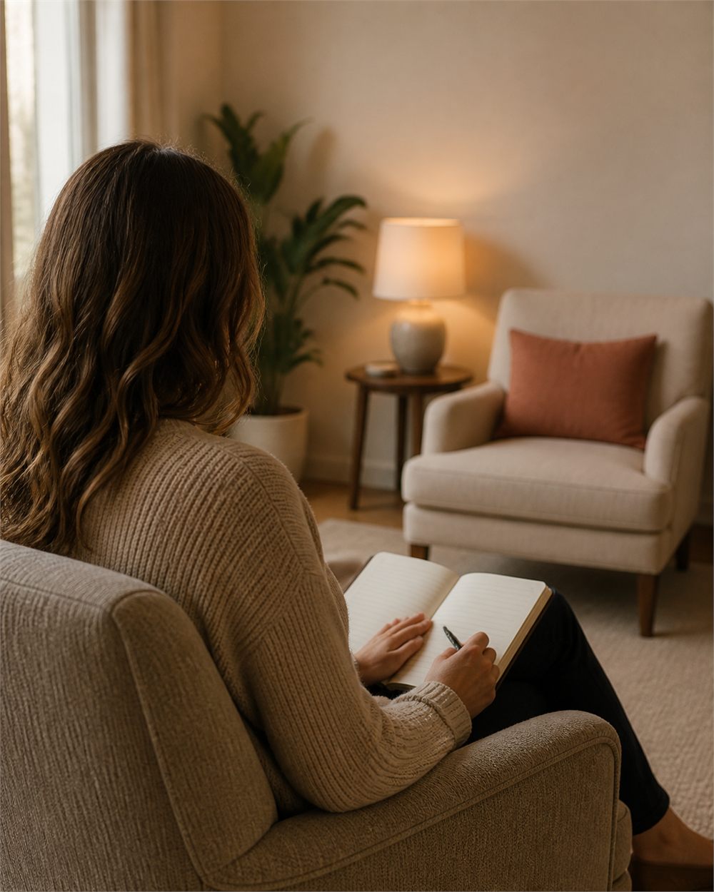 A therapist in a consultation room at the clinic